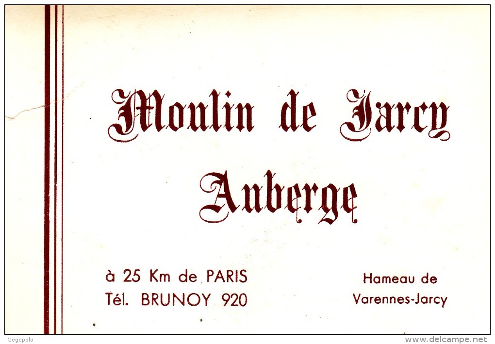 BRUNOY  -  MOULIN DE JARCY -AUBERGE  ( 11cm X 7,5cm ) - Brunoy