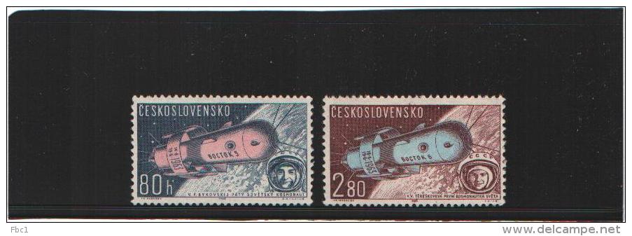 Tchécoslovaquie - Poste Aérienne N°59 Et N°60 (YT) ** (MNH)  Espace - Cosmos - Poste Aérienne