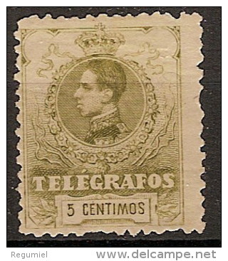 España Telégrafos 047 (*) Alfonso XIII. 1912. Sin Goma - Telegramas