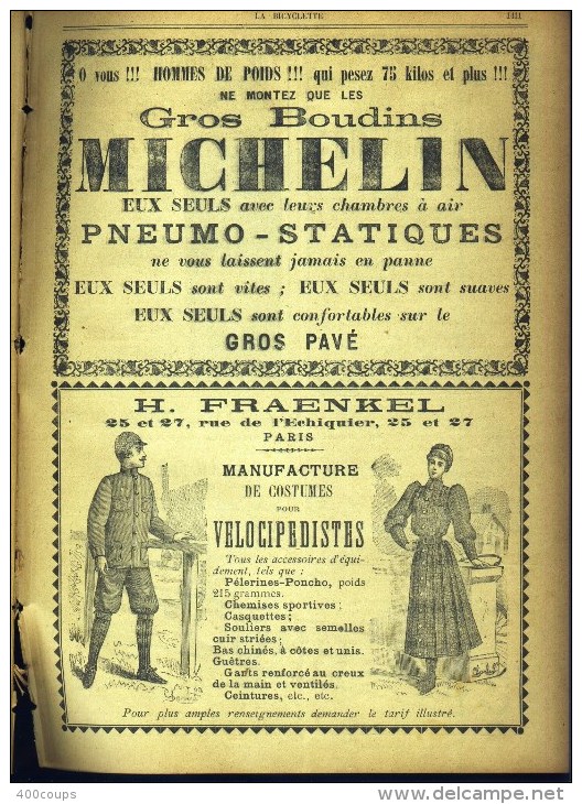 Du 14 juillet 1893 - (123 ans d'âge) - LA BICYCLETTE - Paris-Bruxelles - S.A.R. Le Prince Albert de Belgique - Pub Miche