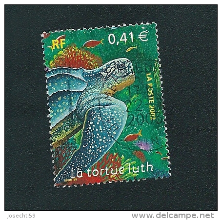 N° 3485 Nature De France - Animaux Marins La Tortue Luth  Timbre    FRANCE  Oblitéré 2002 - Sonstige & Ohne Zuordnung