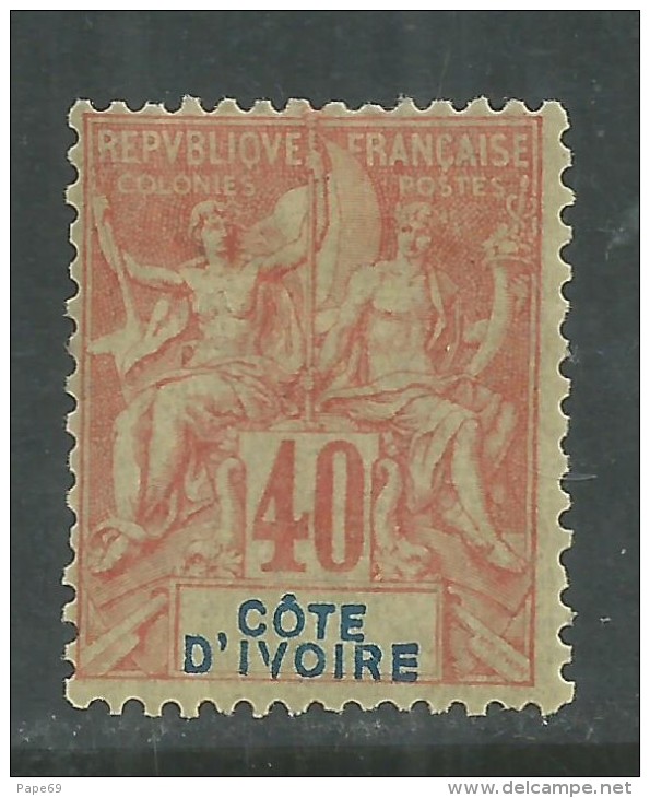 Cote D´Ivoire N° 10 X Type Groupe : 40 C. Rouge-orange, Trace De  Charnière Sinon TB - Nuovi