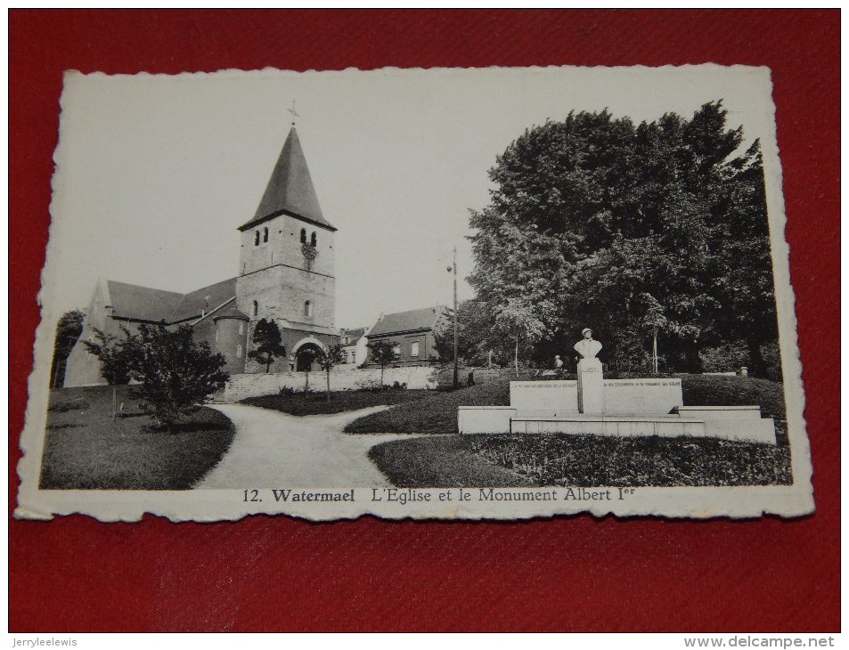 BRUXELLES -    WATERMAEL BOITSFORT   -  L´ Eglise Et Le Monument Albert I   -   (2 Scans) - Watermaal-Bosvoorde - Watermael-Boitsfort