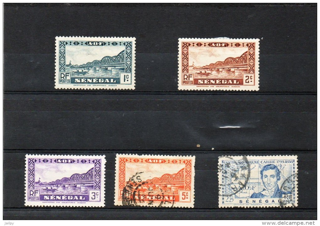 FRANCE    5 Timbres     SENEGAL         Oblitérés - Gebruikt