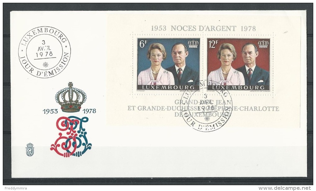 Luxembourg: BF 11 Sur FDC ( Noces D'Argent) - FDC