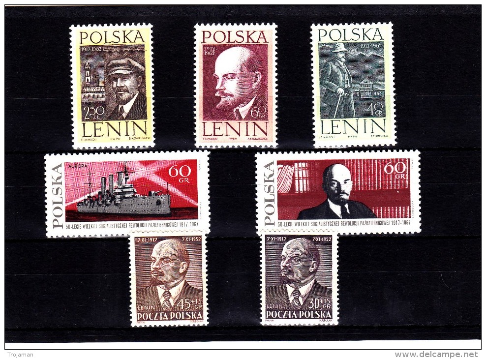 EXTRA-23 POLAND 7 STAMPS. - Lenin