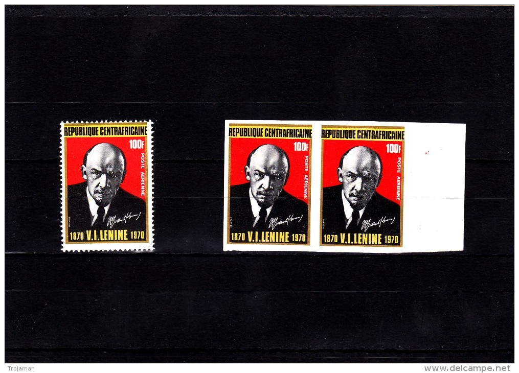 EXTRA-31 CENTRAL AFRICA  3 STAMPS. MNH **. - Lenin