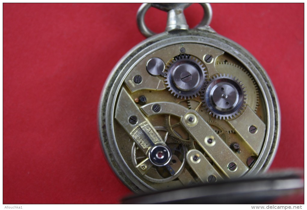 Montre Gousset Argentan Cadran Emaillé éclat Aiguille Tombée à Réparer Mecan Bloqué Vitre Intacte Faire Défiler Photos - Horloge: Zakhorloge