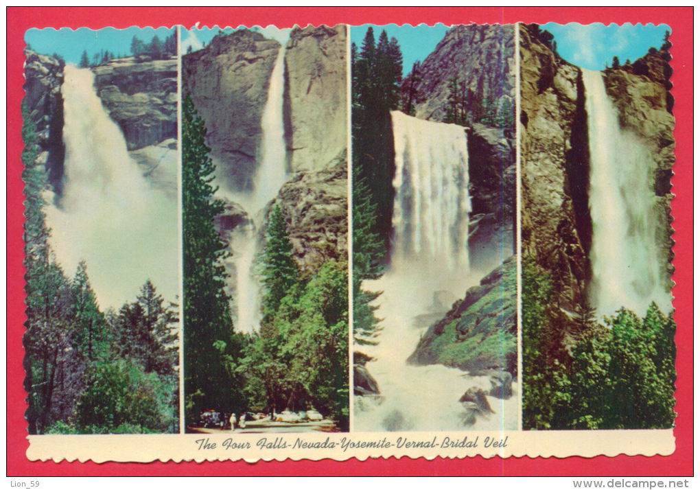 163821 / YOSEMITE NATIONAL PARK , CALIFORNIA THE FOUR FALLS , NEVADA - YOSEMITE , VERNAL , BRIDAL VEIL - United States - Yosemite