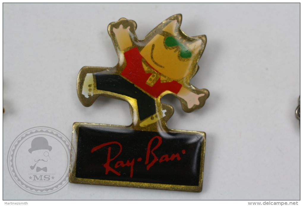 Barcelona 1992 Olympic Games - Cobi Mascot - RayBan Sun Glasses Advertising  - Pin Badge #PLS - Juegos Olímpicos