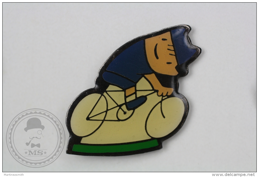 Barcelona 1992 Olympic Games - Cobi Mascot Cycling  - Pin Badge #PLS - Juegos Olímpicos