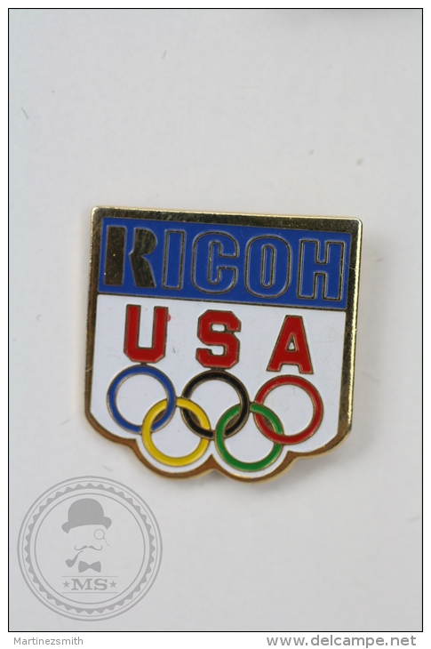 Olympic Games USA Sponsor - Ricoh - Pin Badge #PLS - Juegos Olímpicos