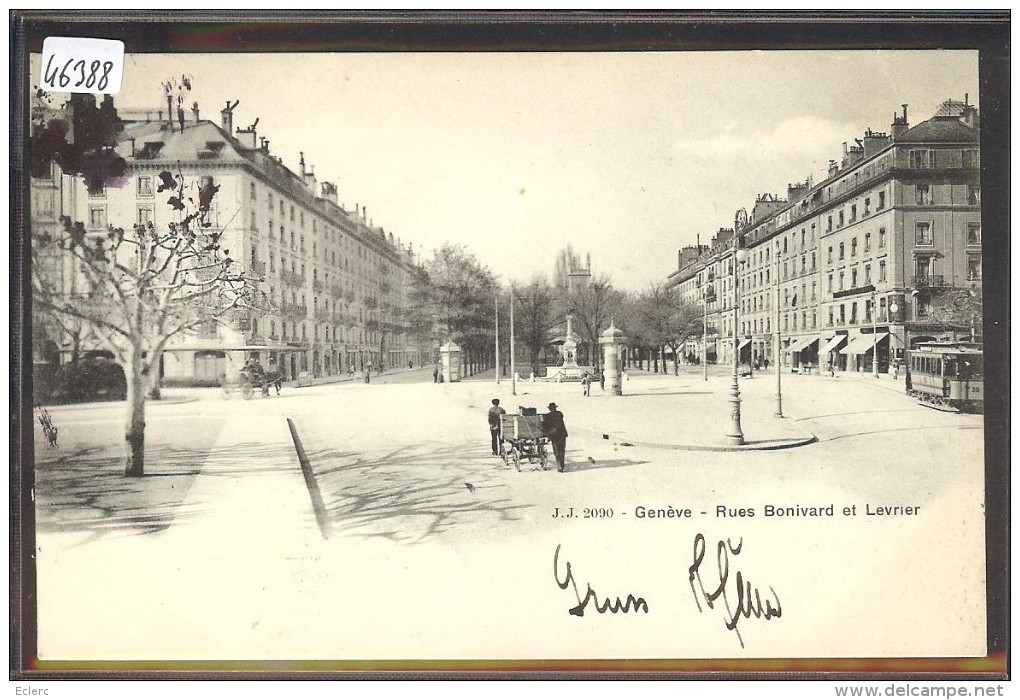 GENEVE - RUES BONIVARD ET LEVRIER - TRAMWAY - TB - Genève