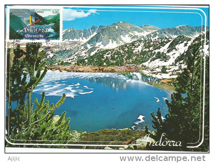 ANDORRE.le Grand Lac Des Pessons. Une Carte-maximum - Geografía