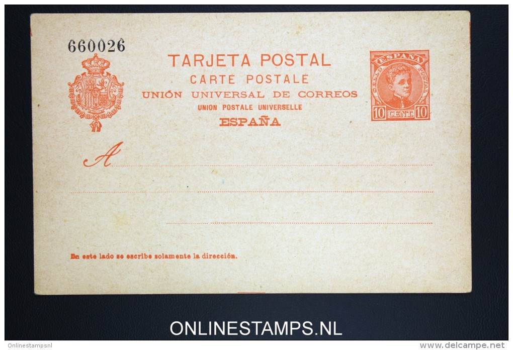 Spain: Postcard Tarjeta Postal Not Used Brownish Paper Mi P 42 - 1850-1931