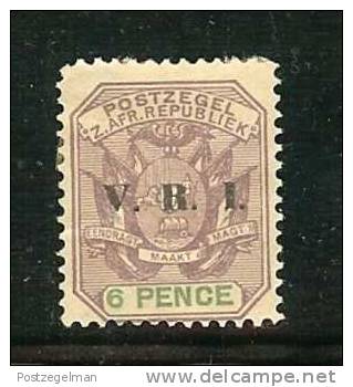 ZUID AFRIKAANSE REPUBLIEK 1900 Hinged Stamp(s)  6d Lilac  (overprint V.R.I.) Sacc Nr. 238 - Transvaal (1870-1909)