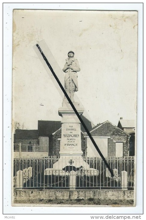 Carte Photo - Aux Enfants De Mazinghien Morts Pour La France - Monument Aux Morts - - Autres & Non Classés