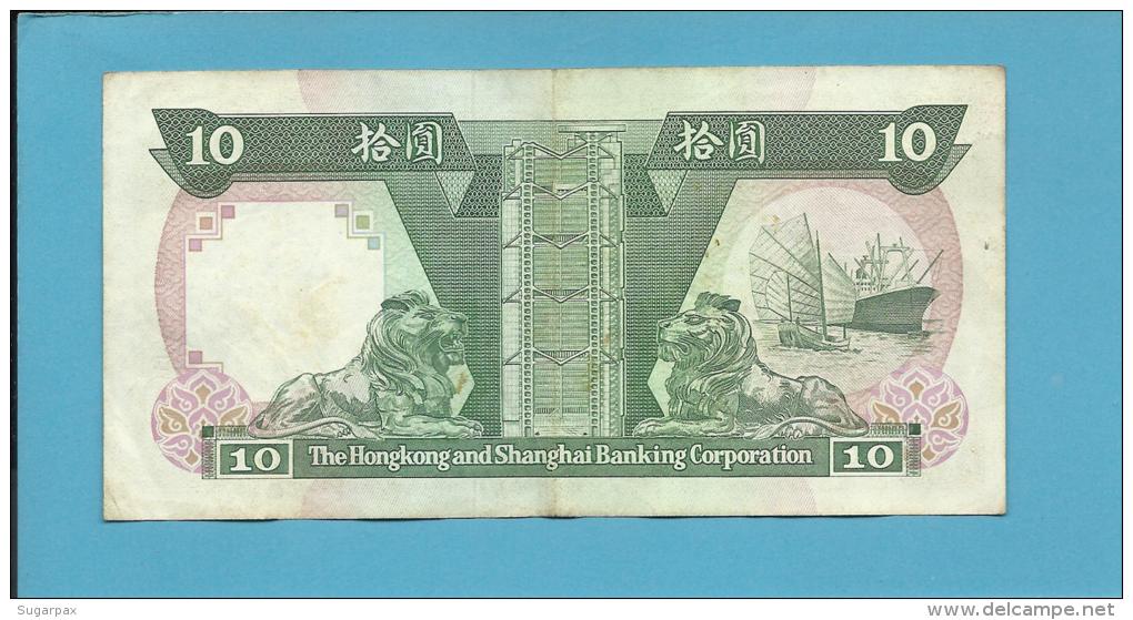HONG KONG - 10 DOLLARS - 1991 - P 191.c - 2 Scans - Hong Kong