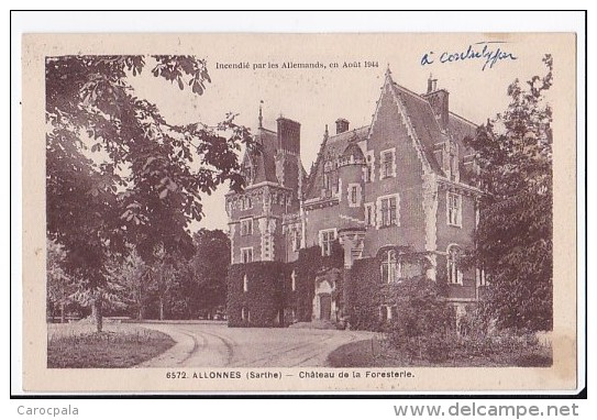 Carte 1930 ALLONNES / CHATEAU DE LA FORESTERIE - Allonnes