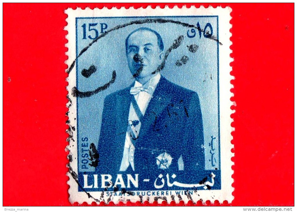 LIBANO - Usato - 1960 - Presidente Fuad Chehab - 15 - Libano