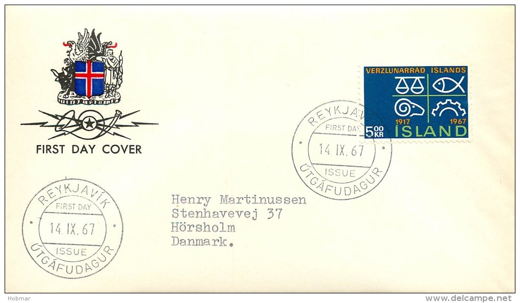 Iceland FDC 14/9 67 - FDC