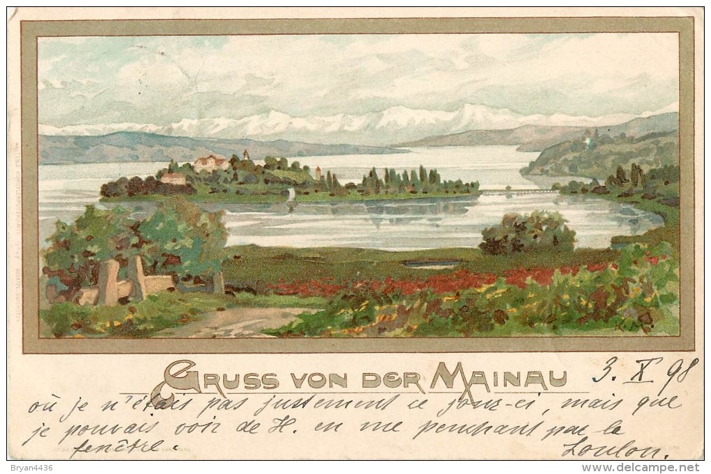 Mainau - Carte Postale Précurseur -1898 - Illustrée ** Gruss Von Des Mainau ** - Carte En Bon état. - Weinheim