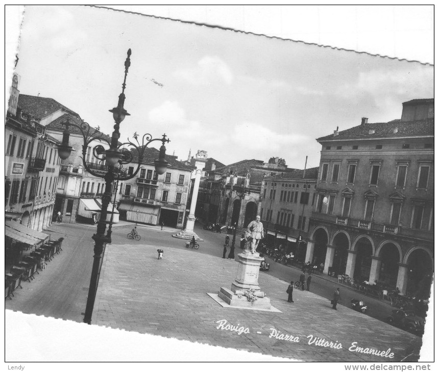 Rovigo Piazza Vittorio Emanuele  Viaggiata Bollo Lire 10 - Rovigo