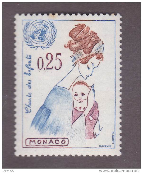 TIMBRE MONACO N°603 NEUF * TRACE CHARNIERE 1963 - Ungebraucht