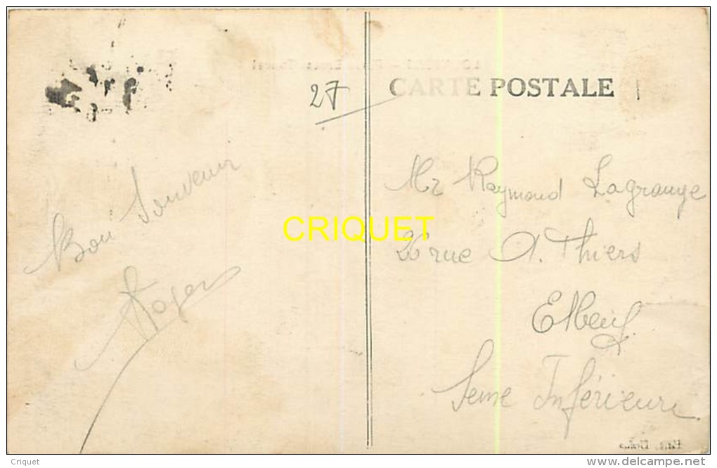 Cpa 27 Louviers, Place Ernest Thorel, Café De Rouen, Garage Hée, Usine Automobiles Et Cycles,...carte Pas Très Courante - Louviers