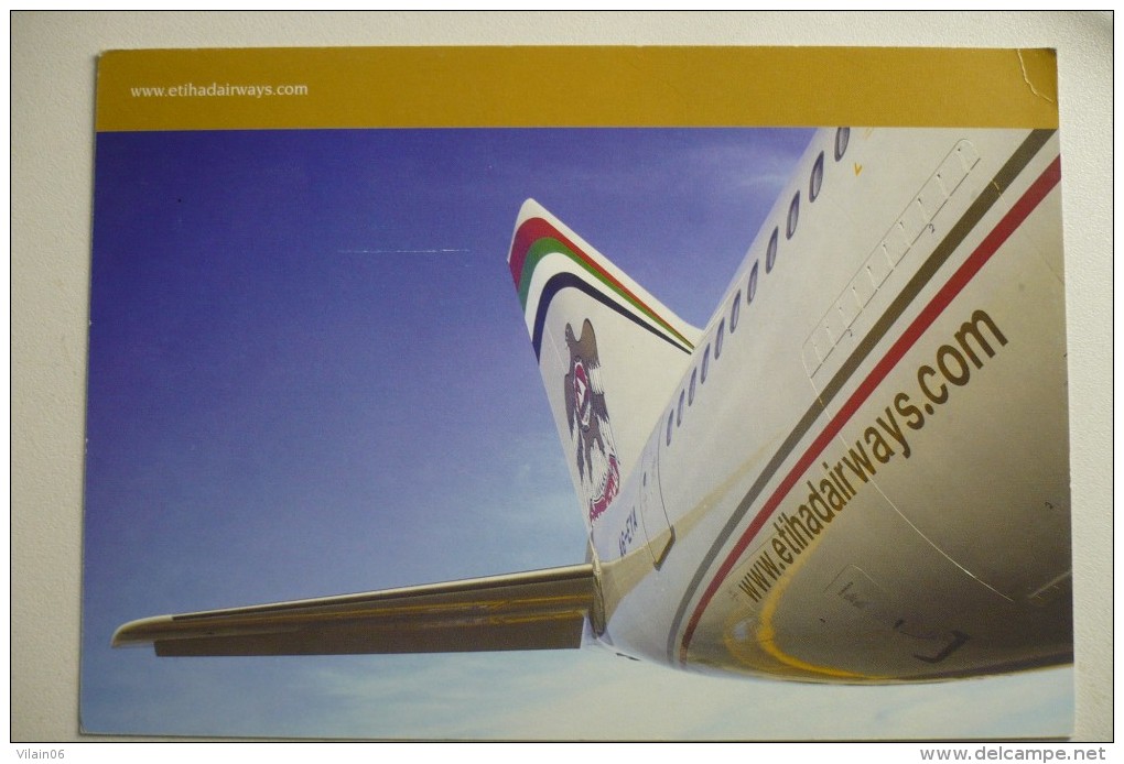 CARTE GRAND FORMAT / MAXI CARTE    ETIHAD AIRWAYS   AIRLINE ISSUE - 1946-....: Moderne