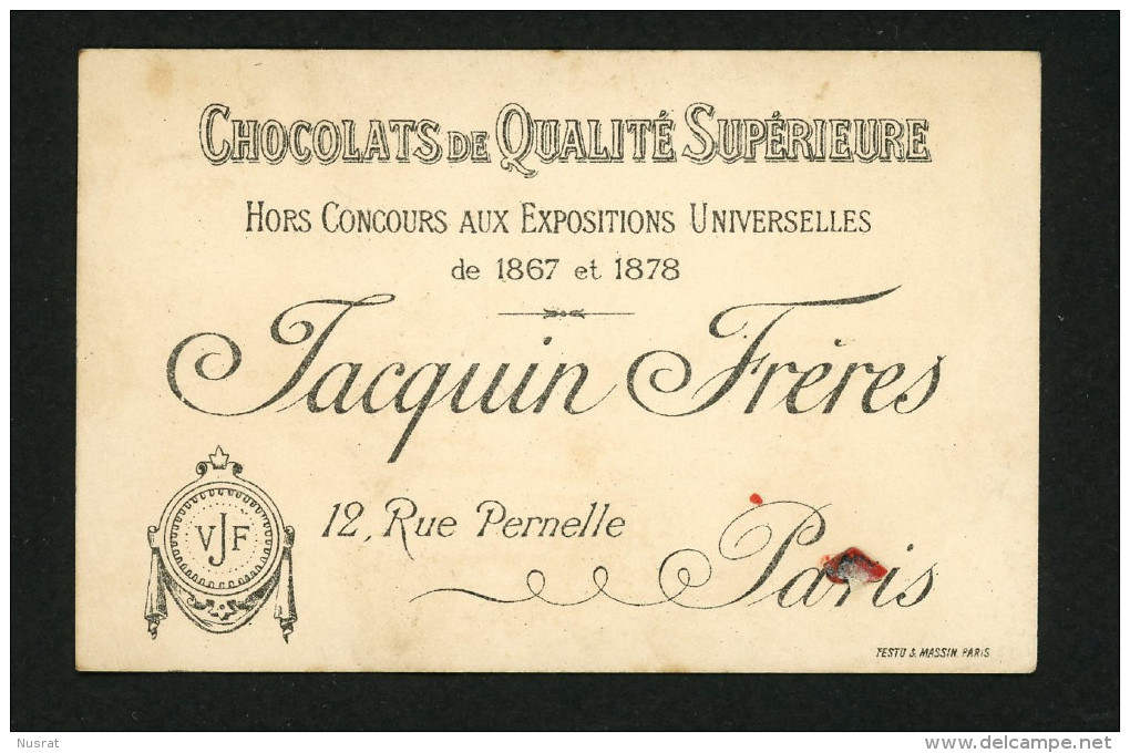 Chocolat Devinck & Jacquin Frères, Lot De 3 Chromos Lith Champenois TM34-53, Fillettes & Chien - Other & Unclassified
