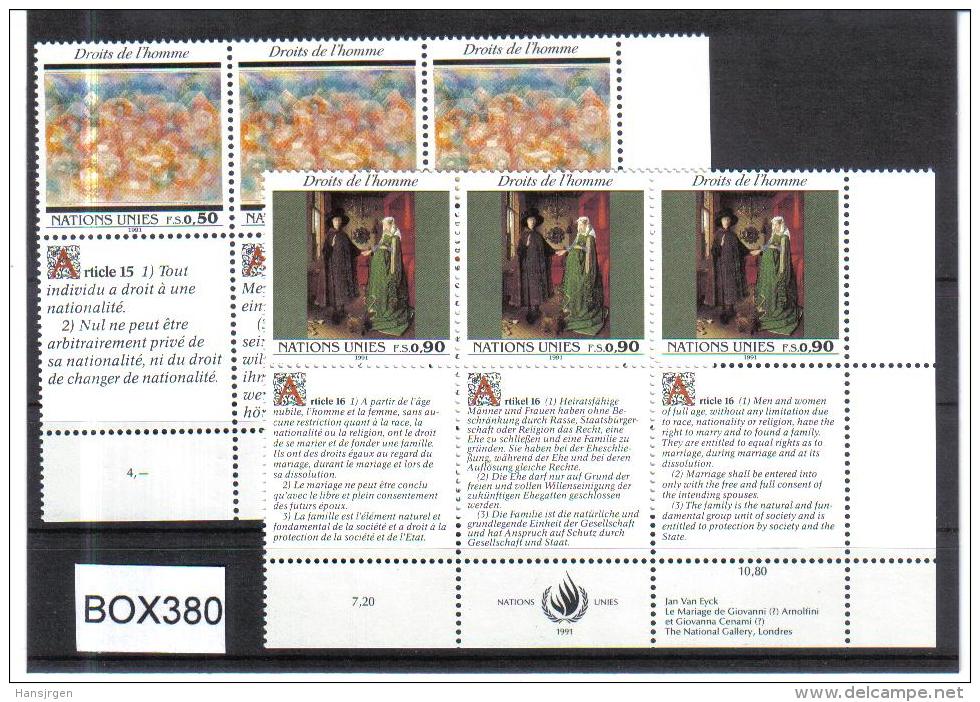 BOX380  VEREINTE NATIONEN UNO GENF 1991  Michl 208/09  2 SECHSERBLÖCKE ** - Neufs