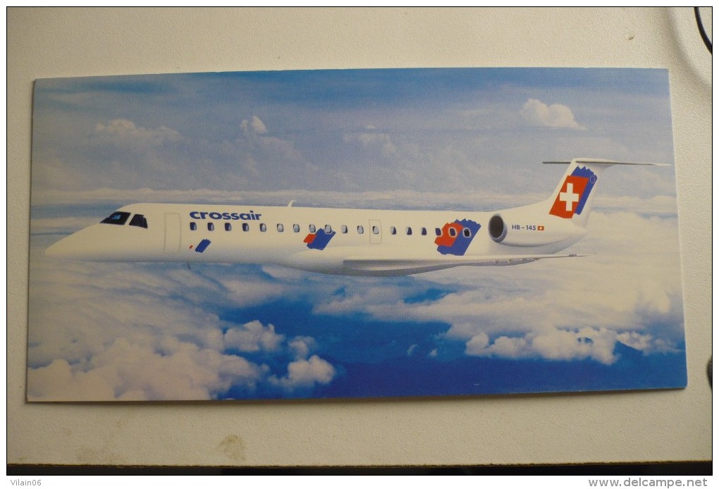 CARTE GRAND FORMAT / MAXI CARTE      Crossair   Erj 145         AIRLINE ISSUE - 1946-....: Moderne