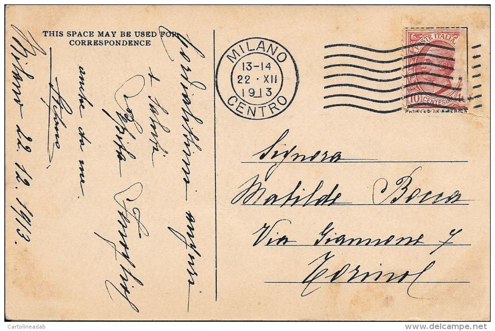 [DC5417] CARTOLINA - ILLUSTRATA - FIRMATA CLARENCE UNDERWOOD - FHYLLIS - Viaggiata 1913 - Old Postcard - Underwood, Clarence F.