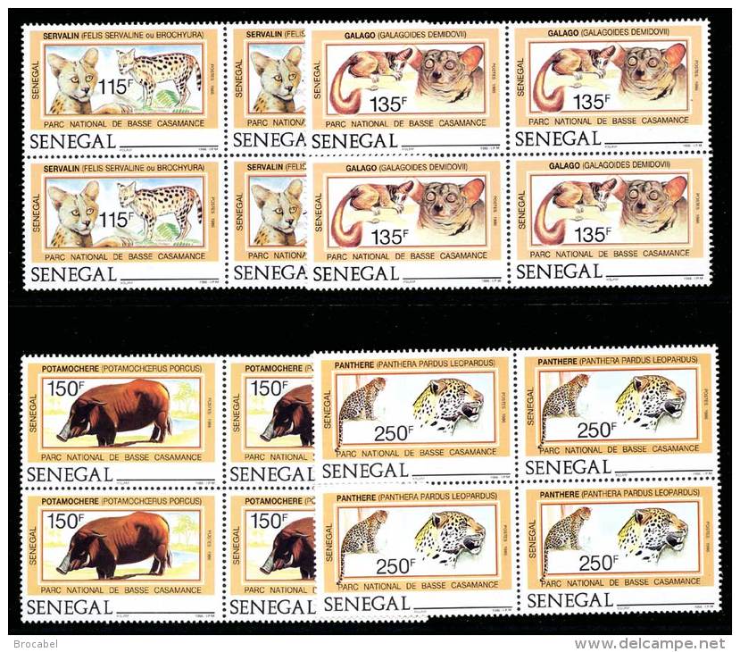 Senegal 0722/25** X4 - Parc National Casamance MNH - Sénégal (1960-...)