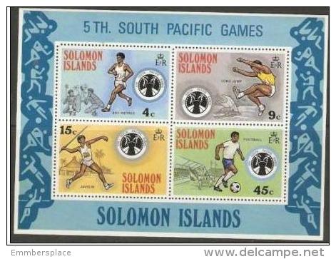 SOLOMON ISLANDS - 1975 South Pacific Games S/S MNH **  SG MS280  Sc 292a - Iles Salomon (...-1978)