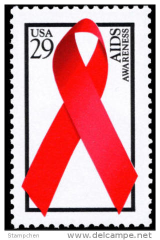 USA 1993 Aids Awareness Stamp Sc#2806 Medicine Health Disease - Secourisme