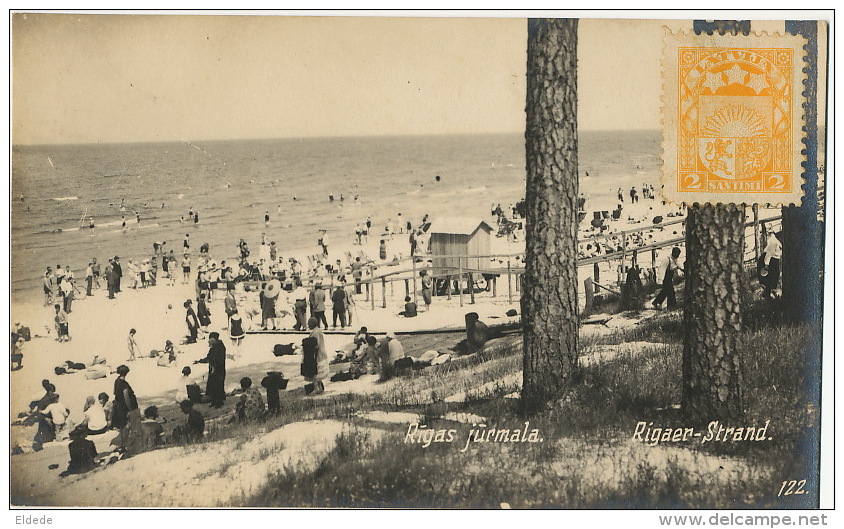 Rigas Jurmala Real Photo Stamped Not Post . Used - Lettonie