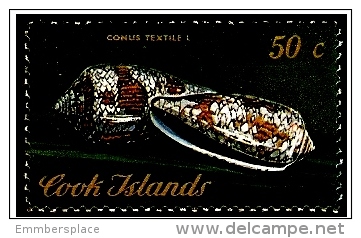 Cook Islands - 1974 Textile Cone (Seashells Issue) 50c MLH *    SG 480  Sc 395 - Cook Islands