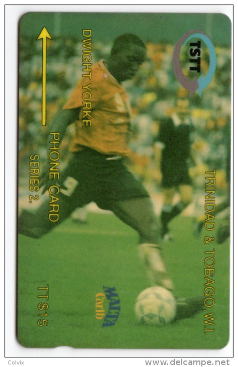 TRINIDAD & TOBAGO CARAIBES MV Cards T&T-6B Dwight Yorke 15$ CN 6CTTB FOOTBALL - Trinidad & Tobago