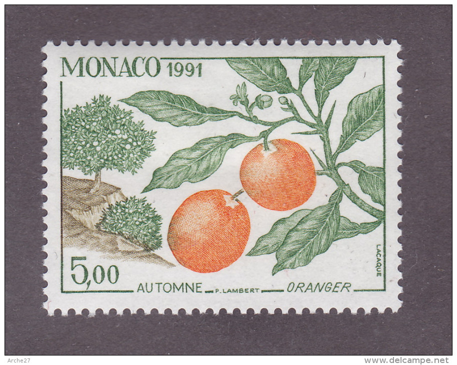 TIMBRE MONACO N°1792 NEUF * TRACE CHARNIERE 1991 - Neufs