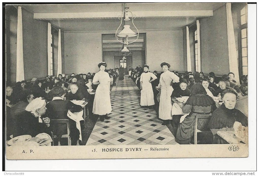 Carte Postale : Hospice D´Ivry - Le Réfectoire - Ivry Sur Seine