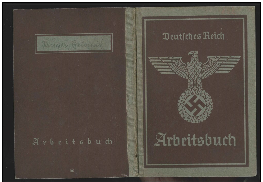 ARBEITS BUCH /  "DEUTSCHES REICH / Guter Zustand ; FORMAT 149 X 106 Mm - 22,04,1941 - Documents Historiques