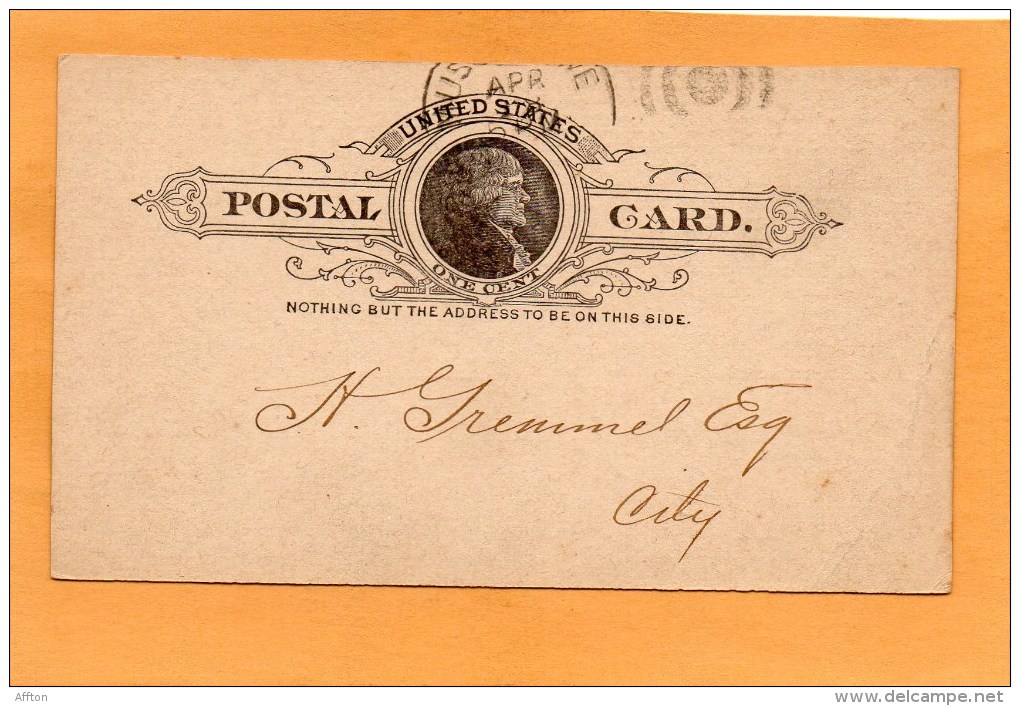 United States 1890 Card Mailed - ...-1900