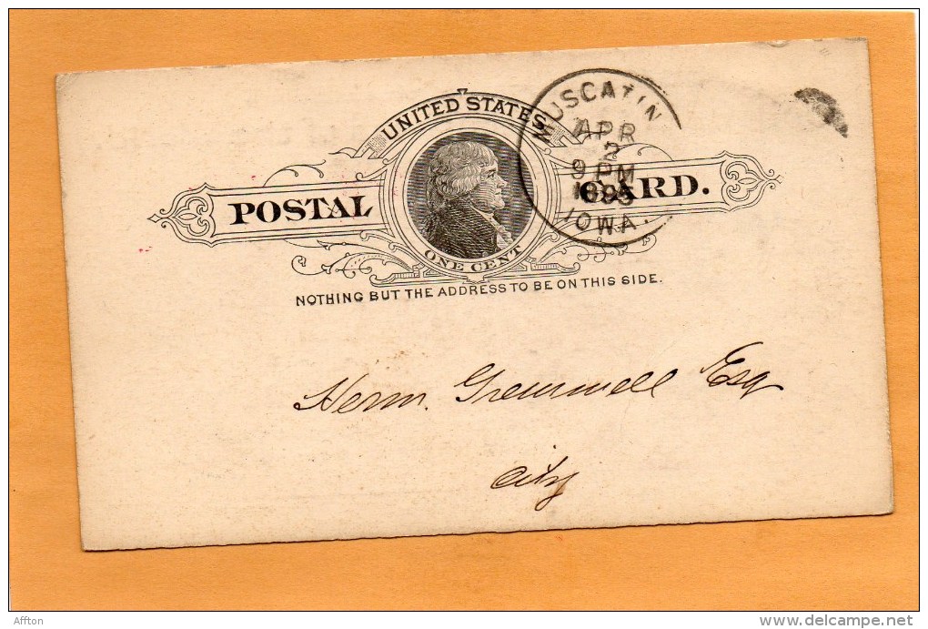 United States 1895 Card Mailed - ...-1900