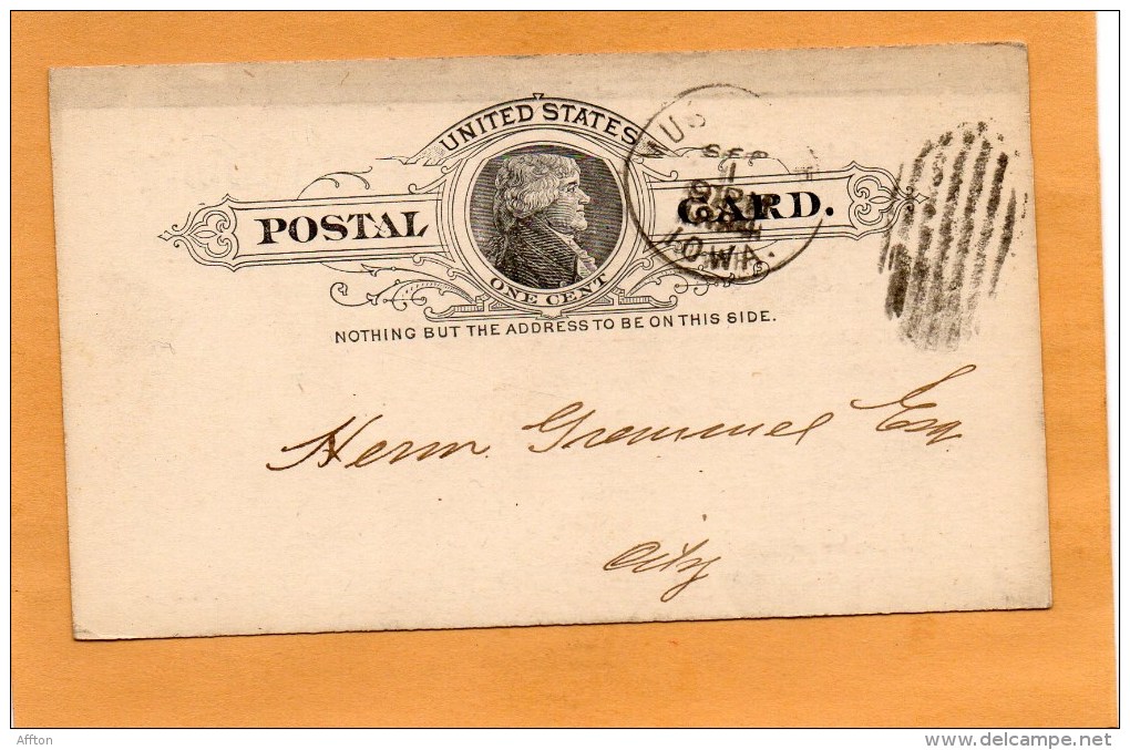 United States 1894 Card Mailed - ...-1900