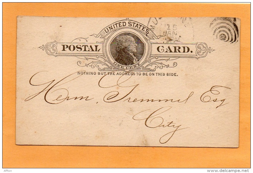 United States 1891 Card Mailed - ...-1900