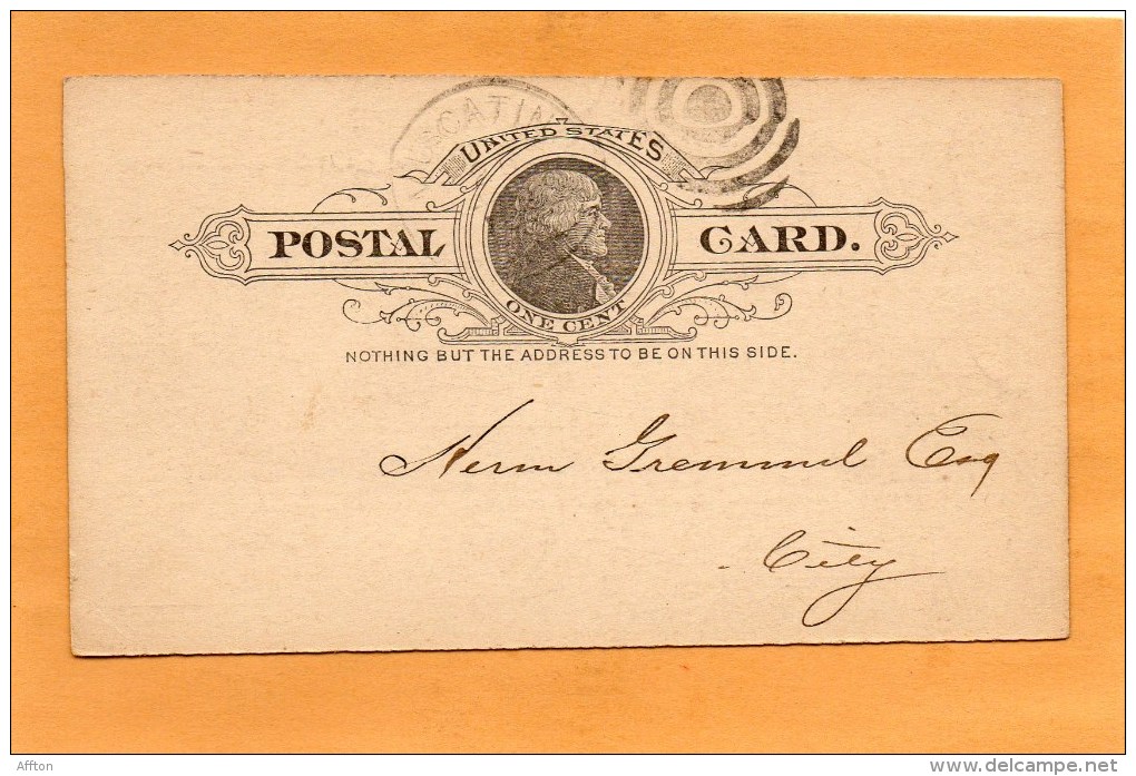 United States 1891 Card Mailed - ...-1900