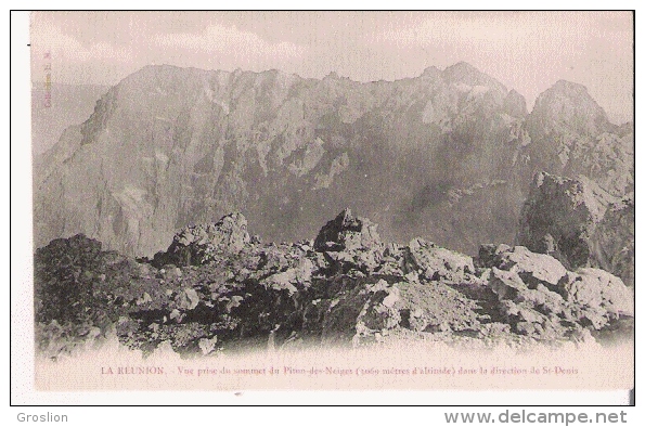 LA REUNION VUE PRISE DU SOMMET DU PITON DES NEIGES (3069 METRES D'ALTITUDE) DANS LA DIRECTION DE ST DENIS - Autres & Non Classés