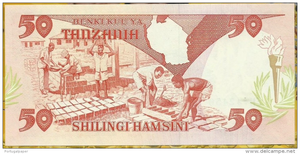 Tanzania - 50 Shilingi  ( ND 1992 )  P-19     UNC - Tanzania